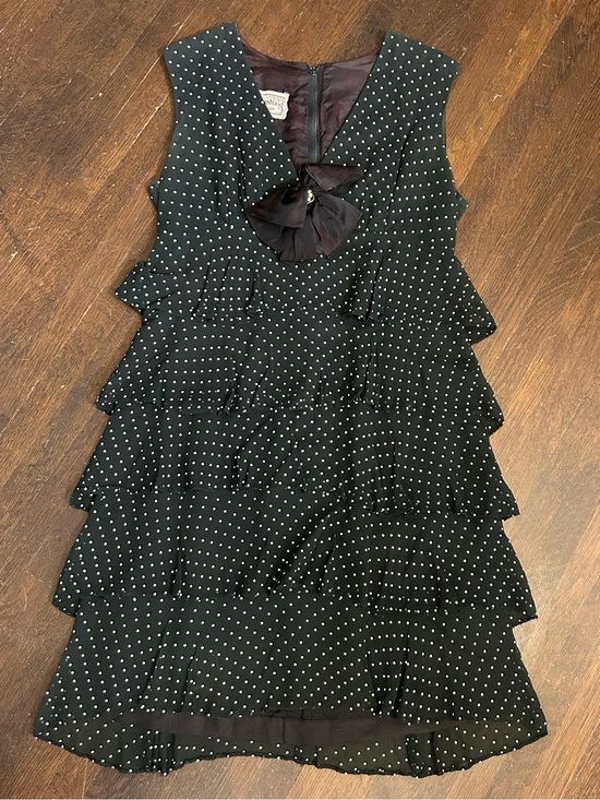 Young Edwardian Dresses & Skirts - Vintage Young Edwardian Swiss Dot ruffled dress S